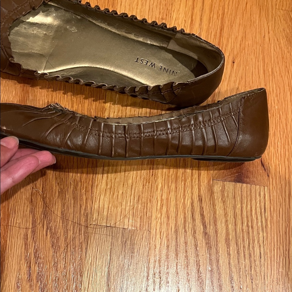 Nine West Tan Leather Flats 7.5